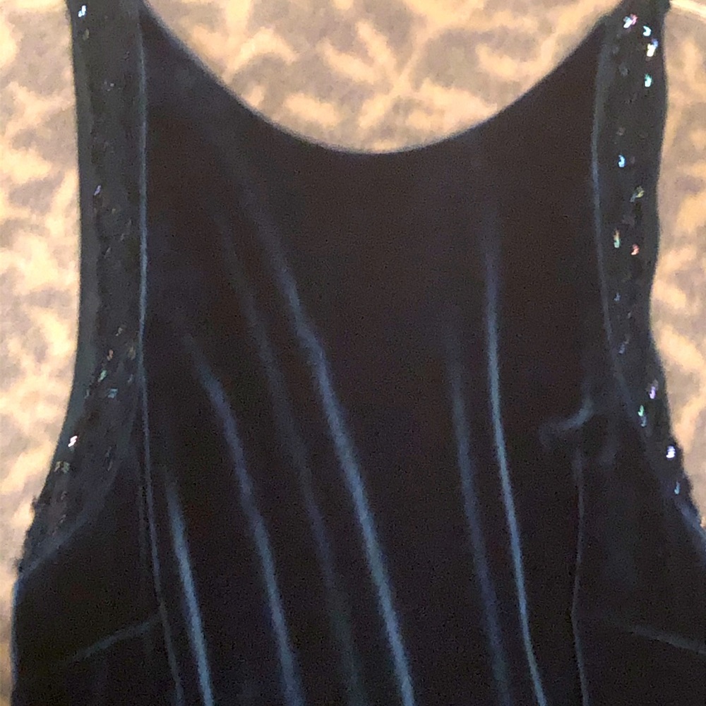 Teal long velvet grow size 6